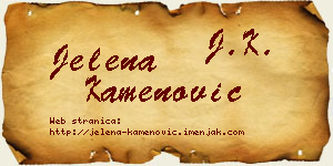 Jelena Kamenović vizit kartica